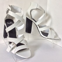 NEW SHELLYS LONDON Coessa White Leather Sandals - MSRP $120.00! - £31.86 GBP