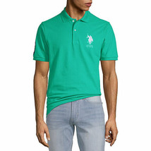 U.S. Polo Assn. Men&#39;s Big Pony Short Sleeve Pique Polo Shirt Medium Pool Green - £26.30 GBP