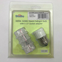 RPS E-27/300W Quartz Halogen Kit Lamp w/Screw Mount Adapter Stage Studio... - £14.13 GBP