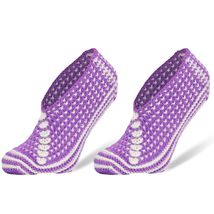 M.O.S Crochet Hand Knit Slippers for Women Socks 1 Pair Shoe Size 5-7 (5-7, S10- - £8.95 GBP+