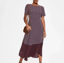 Boden Renee Midi Dress Pink Blue Polka Dot Short Sleeve Career Size 2P US - £30.12 GBP