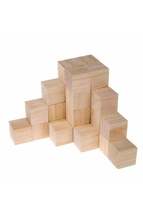 Store Wooden Cube Blocks 2 Cm - 100 Pieces - Natural Wooden Cube - £7.16 GBP