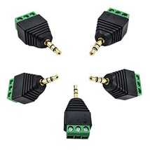 5-Pack 1/8&quot; 3.5Mm 3 Pole Trs Stereo Av Male To 3-Screw Terminal Stereo F... - $19.99