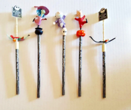 Vintage Nightmare Before Christmas Applause Pencil Set Of 5 Rare Jack Skellingto - $67.72