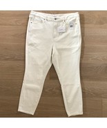 Good American Good Curve Skinny Crop Jeans Ecru sz 18 NWT - £45.64 GBP