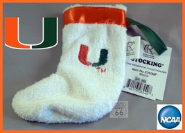 Miami Hurricanes free shipping Football Basketball Stocking One Ornament 5&quot; - £7.36 GBP