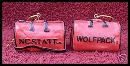 North Carolina State Ncs Wolfpack Basketball Football  Sports Set Of 2 Ornaments - £9.60 GBP