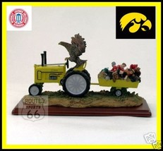 IOWA HAWKEYES FOOTBALL BASKETBALL HERKY FARM TRACTOR FIGURE FIGURINE NEW... - £22.14 GBP