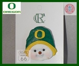 Oregon Ducks Football Basketball Cute Winter Snowman Pin Set Of 2.Ncaa Lic New - £9.14 GBP