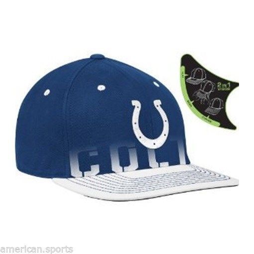 Primary image for Indianapolis Colts 2010 Sideline Player Pro Shape Flat Brim Flex Hat Cap REEBOK