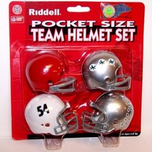 Ohio State Buckeyes Football 2&quot; Throwback 4 Helmet Set New - £9.44 GBP