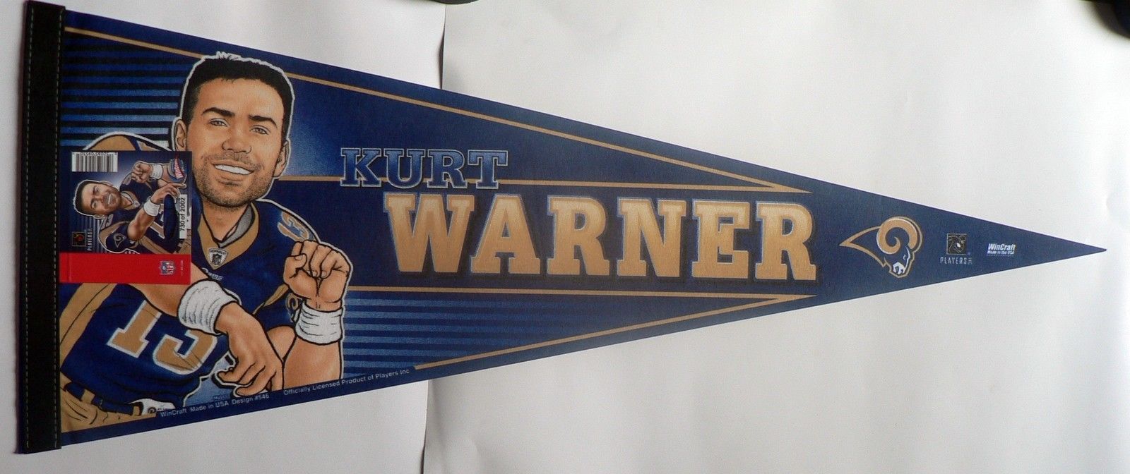 Primary image for ST LOUIS RAM NFL FOOTBALL PENNANT KURT WARNER NEW OLD STOCK SUPER BOWL CHAMPIONS
