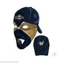 Milwaukee Brewers Party Mask Halloween Baseball Hat Cap Fun Great 4 Photos New - $15.94