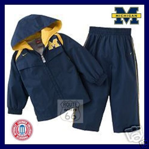 Primary image for MICHIGAN WOLVERINES FOOTBALL BASKETBALL NIKE SPORTS TODDLER JACKET PANTS 12M NEW