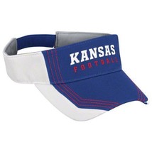 Kansas Jayhawks Royal Football adidas  Adjustable Visor Hat cap FREE SHIPPING - £15.97 GBP
