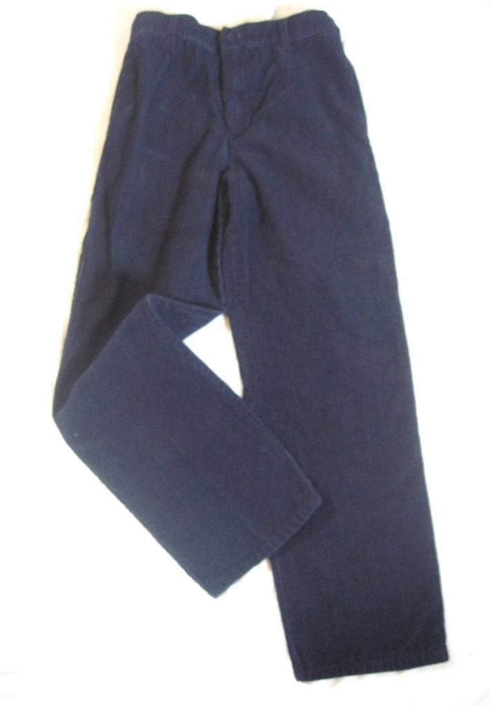 Boys Size 12  Hartstrings Cordoroy Pants Navy Blue Inseam  26" Adjustable Waist - $11.65