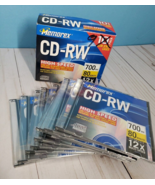 CD-RW High Speed Memorex 9-Pack Music Discs 12X 700 MB/Mo 80min Blank Sl... - £6.22 GBP