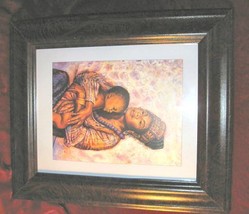 Framed Print Mother Holding Baby African Art Family Love - $15.00