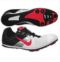 MEN&#39;S NIKE ZOOM ELDORET TRACK CLEAT SHOES BLACK WHITE RED SILVER NEW SIZ... - $44.99