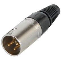 PARTS EXPRESS XLR Connector Male Cable Nickel Plated Solder Type - $8.96