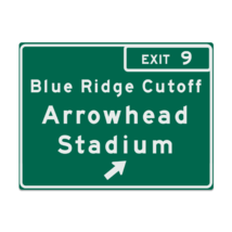 Retro Arrowhead Stadium Metal Highway Sign - £18.83 GBP+