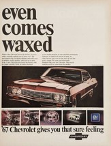 1967 Print Ad The &#39;67 Chevrolet Impala Sport Sedan 4-Door Car Even Comes Waxed - £16.12 GBP
