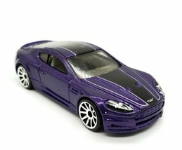 Hot Wheels R6459 2010 Aston Martin DBS 2017 Violet &amp; Black Car Toy Vehicle - £5.83 GBP
