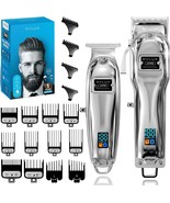 Full Metal Cordless Hair Clippers And Trimmer Professional Set For Men - - £64.31 GBP