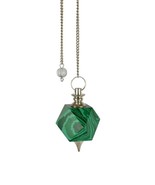 Bulk 5 Pcs Natural Green Malachite Hexagonal Shaped Gemstone Dowsing Pen... - $906.82 MXN