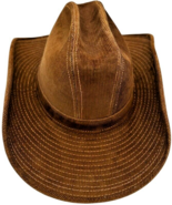 VTG Levi &amp; Strauss &amp; Co. men&#39;s Brown Corduroy Strap Shaped Cowboy Hat 7 ... - $38.93