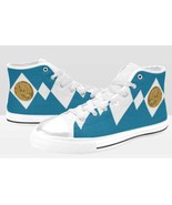 KIDS Blue Mighty Morphin Triceratops Dinozord Power Coin High Top Shoes - $34.99+