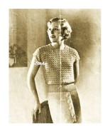 1920s Simple Lace Blouse Crew Neck Vintage Knit pattern (PDF 1660) - £2.94 GBP
