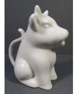 Cow Mini Creamer White 3&quot; Ceramic Porcelain CLEAN - £6.07 GBP