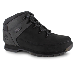Timberland Men&#39;s Euro Sprint Leather Gray / Black Hiker Boots A1NHJ New ... - $129.97