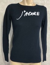 Mossimo Supply Womens Small J&#39;Adore Black  Sweater Cotton - £13.41 GBP