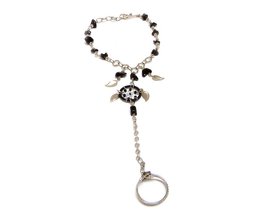 Mia Jewel Shop Dream Catcher Chip Stone Leaf Charm Dangle Silver Metal Chain Lin - £12.65 GBP