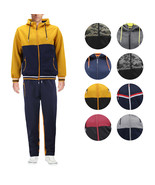 Men&#39;s Athletic Sport Casual Running Jogging Gym Two Tone Sweat Tracksuit... - $73.33 CAD