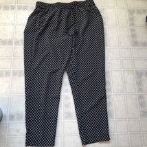 Coldwater Creek Black White Windowpane Elastic Waist Pull On Capri Pants Medium - $29.03