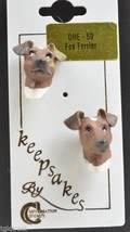 Fox Terrier Dog Earrings Novelty Jewelry Post Earrings Accessory Figural... - £4.01 GBP