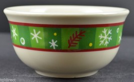 Longaberger Pottery Bluster The Snowman Pattern Holiday Bowl China Collectible - £13.18 GBP