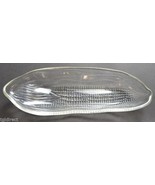 Vintage Pressed Glass Corn On The Cob Dish 9.5&quot; Long Clear Tableware Ser... - £7.78 GBP