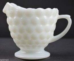 Vintage Anchor Hocking Bubble Milk Glass Pattern Creamer Pitcher 3.25&quot; White - £6.25 GBP