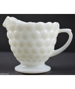 Vintage Anchor Hocking Bubble Milk Glass Pattern Creamer Pitcher 3.25&quot; W... - $7.84