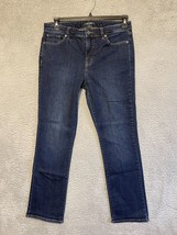 Ralph Lauren Jeans Womens 8 Blue LRL Premier Straight Leg Dark Wash Mid ... - $18.51