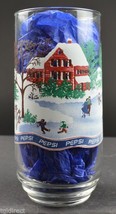 Pepsi Cola Holiday Glass Winter Ice Skaters Collectible Soda Christmas Cup Drink - £5.39 GBP