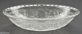 Vintage Anchor Hocking Glass Sandwich Clear Pattern Oval Bowl 8.5 &quot; Depression - £7.61 GBP