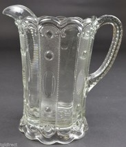 U S Glass EAPG Milk Pitcher Jewel &amp; Dewdrop Pattern Circa 1901 Antique Kansas - £152.15 GBP