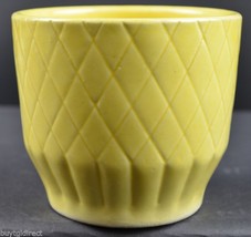 Vintage Shawnee Art Pottery Diamond Pattern Yellow Planter 455 Collectible Bowl - £22.68 GBP