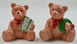 Ceramic Salt &amp; Pepper Shakers Teddy Bears 3.25&quot; Tall Decorative Collectible - £9.33 GBP