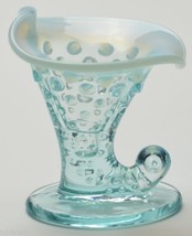 Vintage Fenton Art Glass Cornucopia Candleholder Hobnail French Opalescent Decor - £15.12 GBP